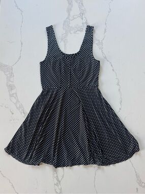 Free People Black & White Polka Dot Skater Summer  Dress - Medium